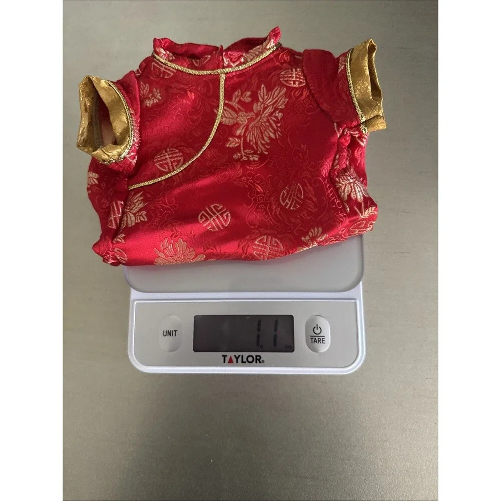 Girls Doll Dress Vintage American Girl Doll Lunar New Year Red Dress